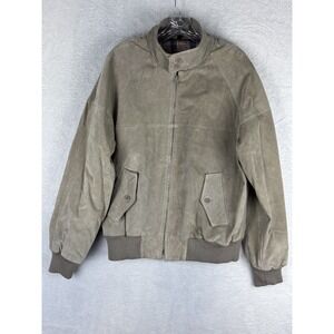 COOPER Men's Genuine Leather‎ Bomber Jacket Tan Size M